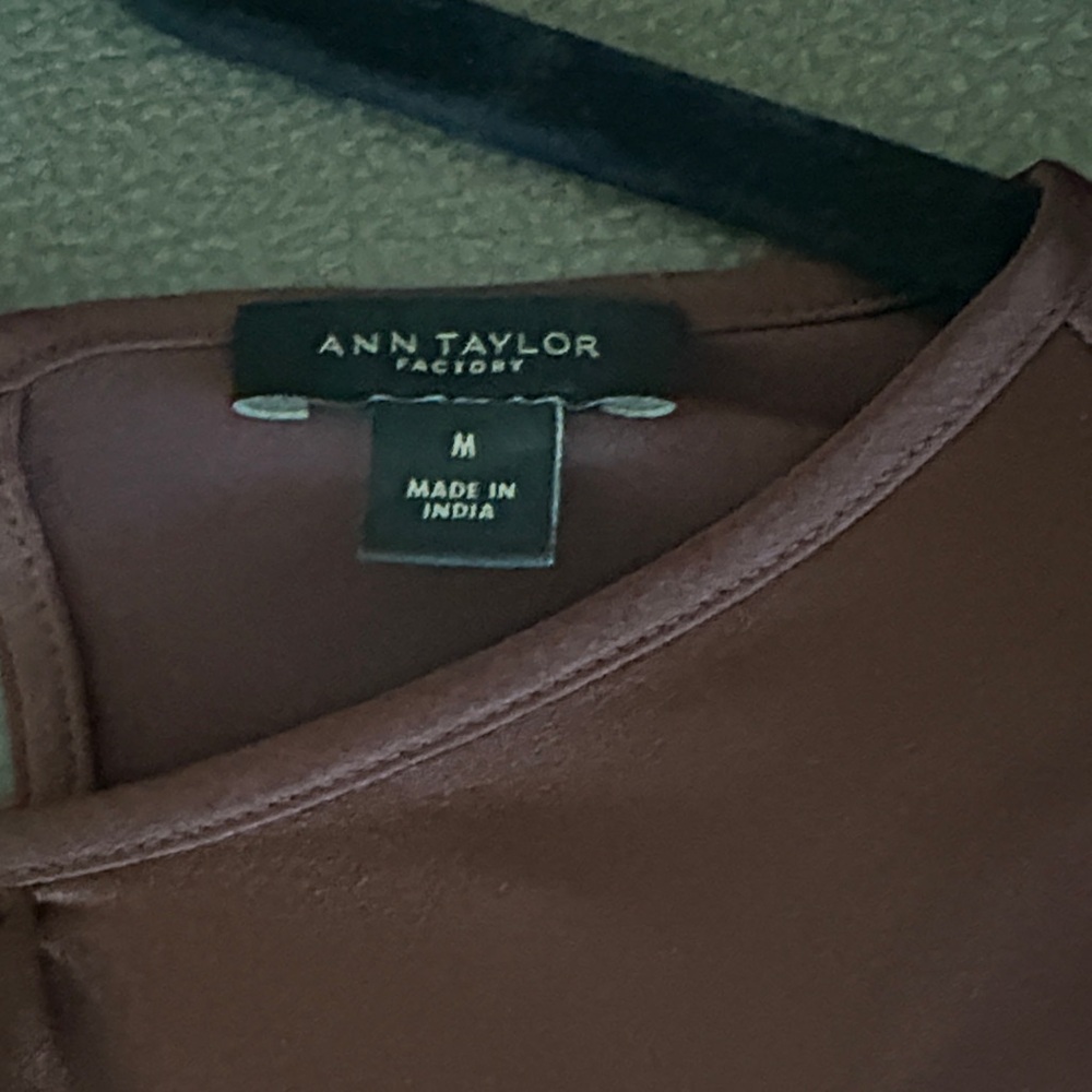 Ann Taylor Factory Chocolate Brown Sleeveless Shell